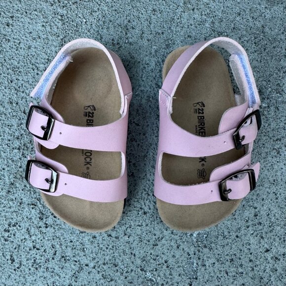 BIRKENSTOCK Pink Milano Sandals Girls US 4 EU 22 Baby Girl Toddler Shoes - Picture 11 of 11